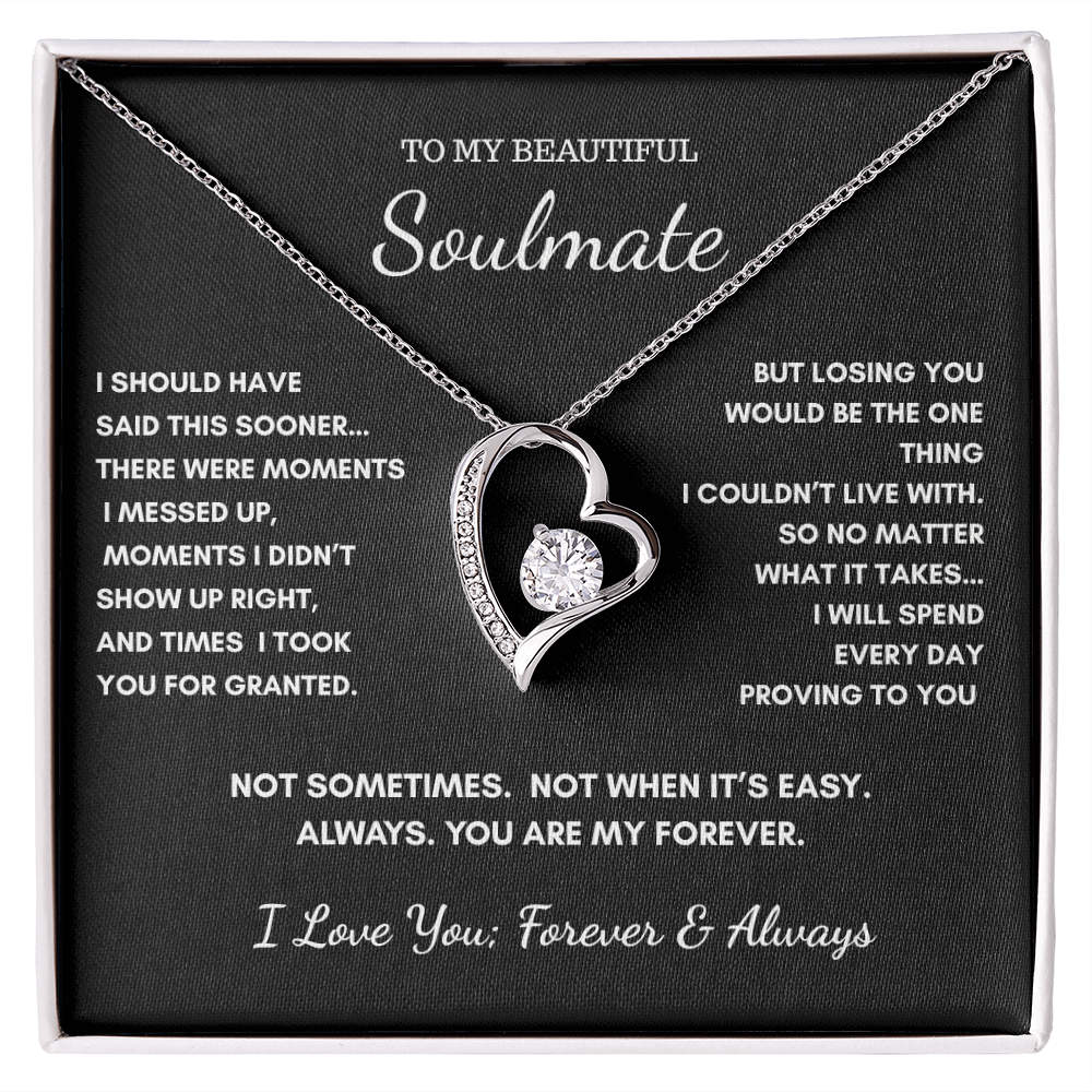 To My Soulmate — I Should Have Said This Sooner | Heart Necklace Gift