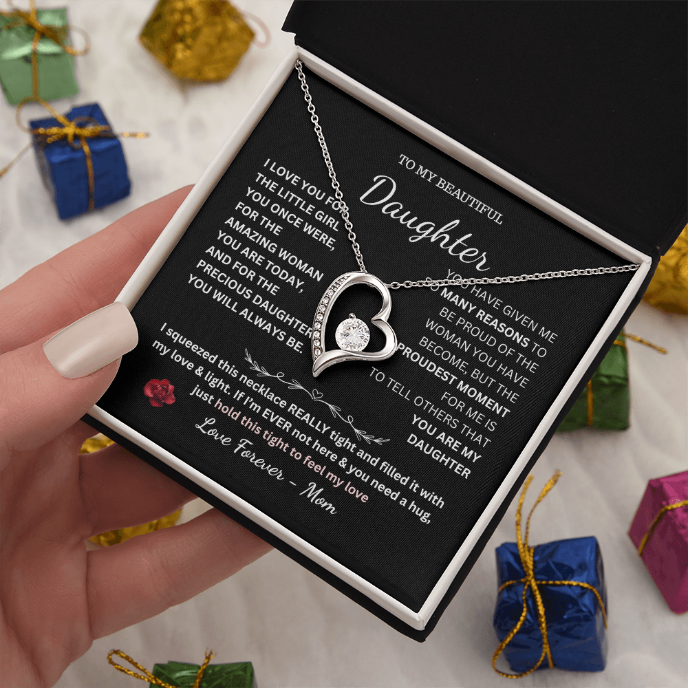 To My Beautiful Daughter Forever Necklace