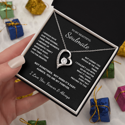 To My Soulmate — I Should Have Said This Sooner | Heart Necklace Gift