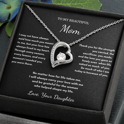 To My Mom – Sentimental Necklace Gift From Daughter