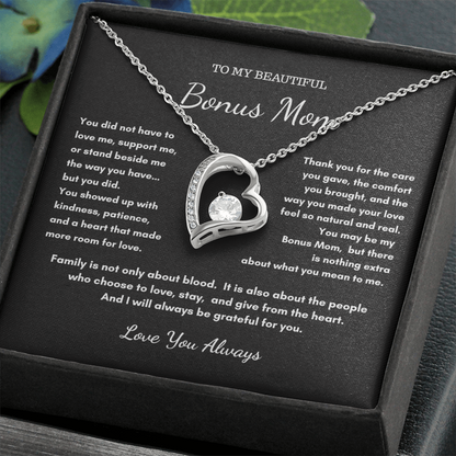 To My Bonus Mom Necklace - You Love Me Anyway Gift