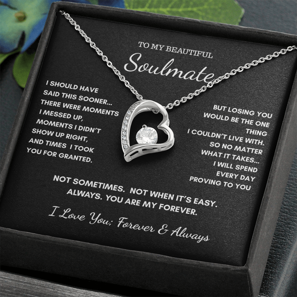 To My Soulmate — I Should Have Said This Sooner | Heart Necklace Gift