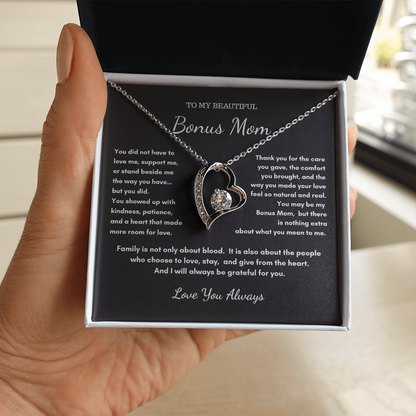 To My Bonus Mom Necklace - You Love Me Anyway Gift