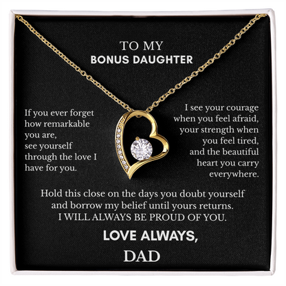To My Bonus Daughter — Love Always, Dad