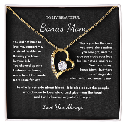 To My Bonus Mom Necklace - You Love Me Anyway Gift