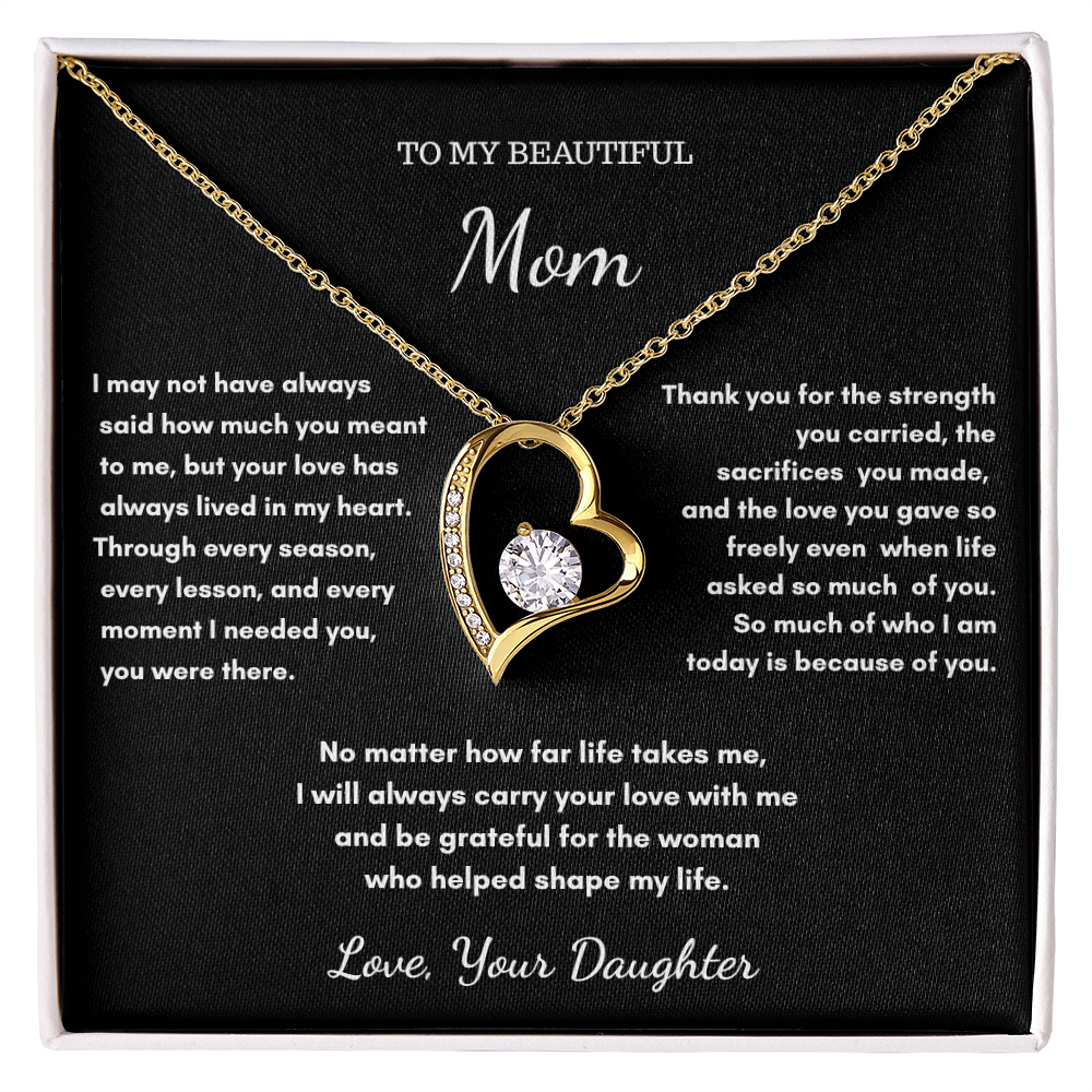 To My Mom – Sentimental Necklace Gift From Daughter