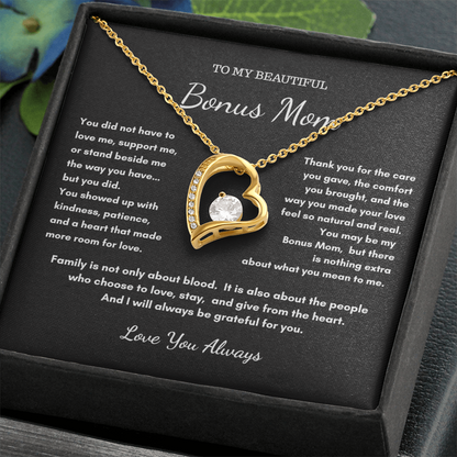To My Bonus Mom Necklace - You Love Me Anyway Gift
