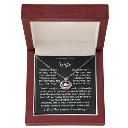 To My Beautiful Queen Wife Necklace