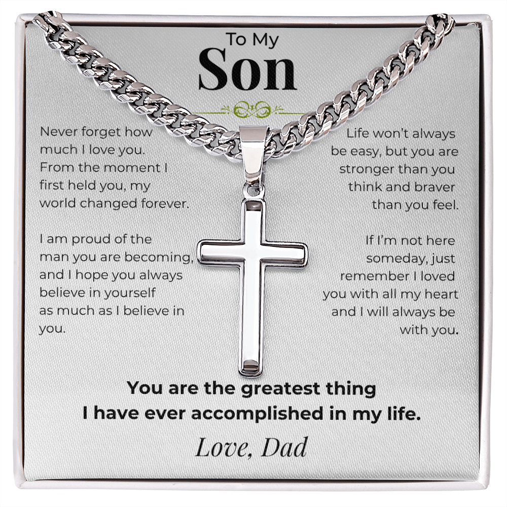 To My Son – Love Dad Necklace Gift Set