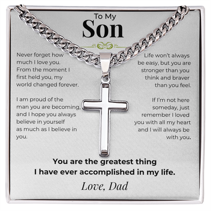 To My Son – Love Dad Necklace Gift Set