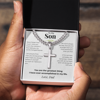 To My Son – Love Dad Necklace Gift Set