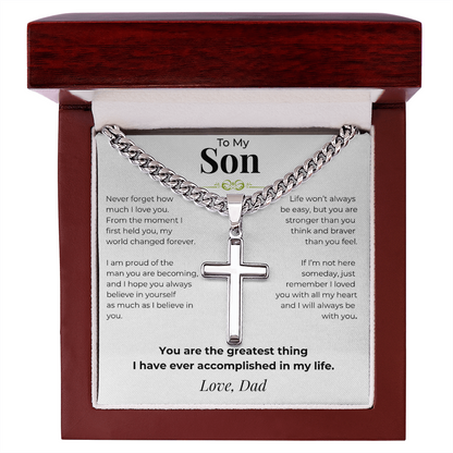 To My Son – Love Dad Necklace Gift Set