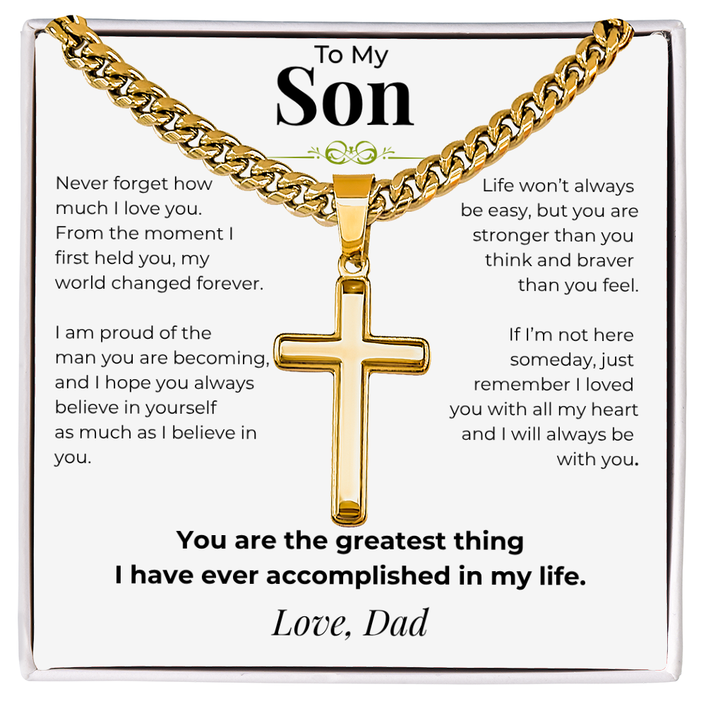 To My Son – Love Dad Necklace Gift Set