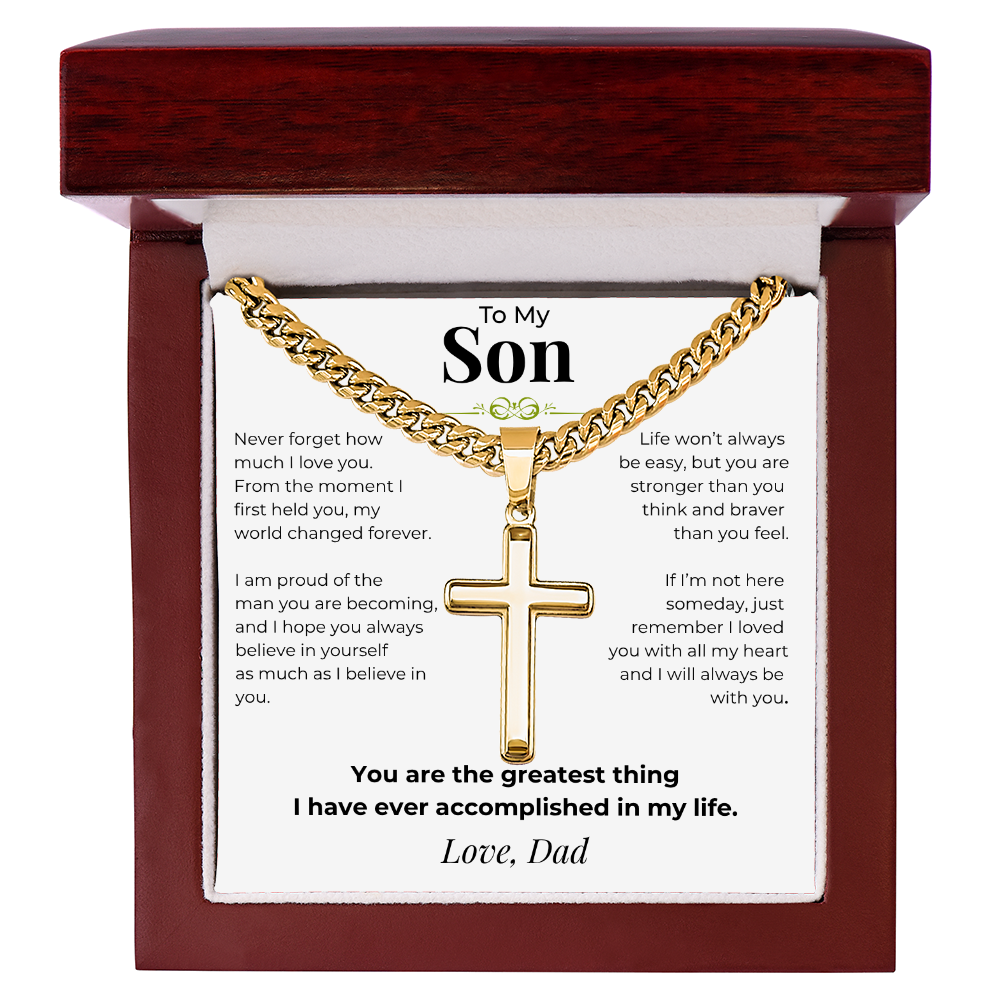 To My Son – Love Dad Necklace Gift Set