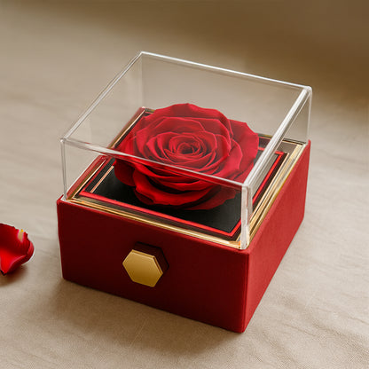 Heart Necklace Gift with Rose Box – To My Love