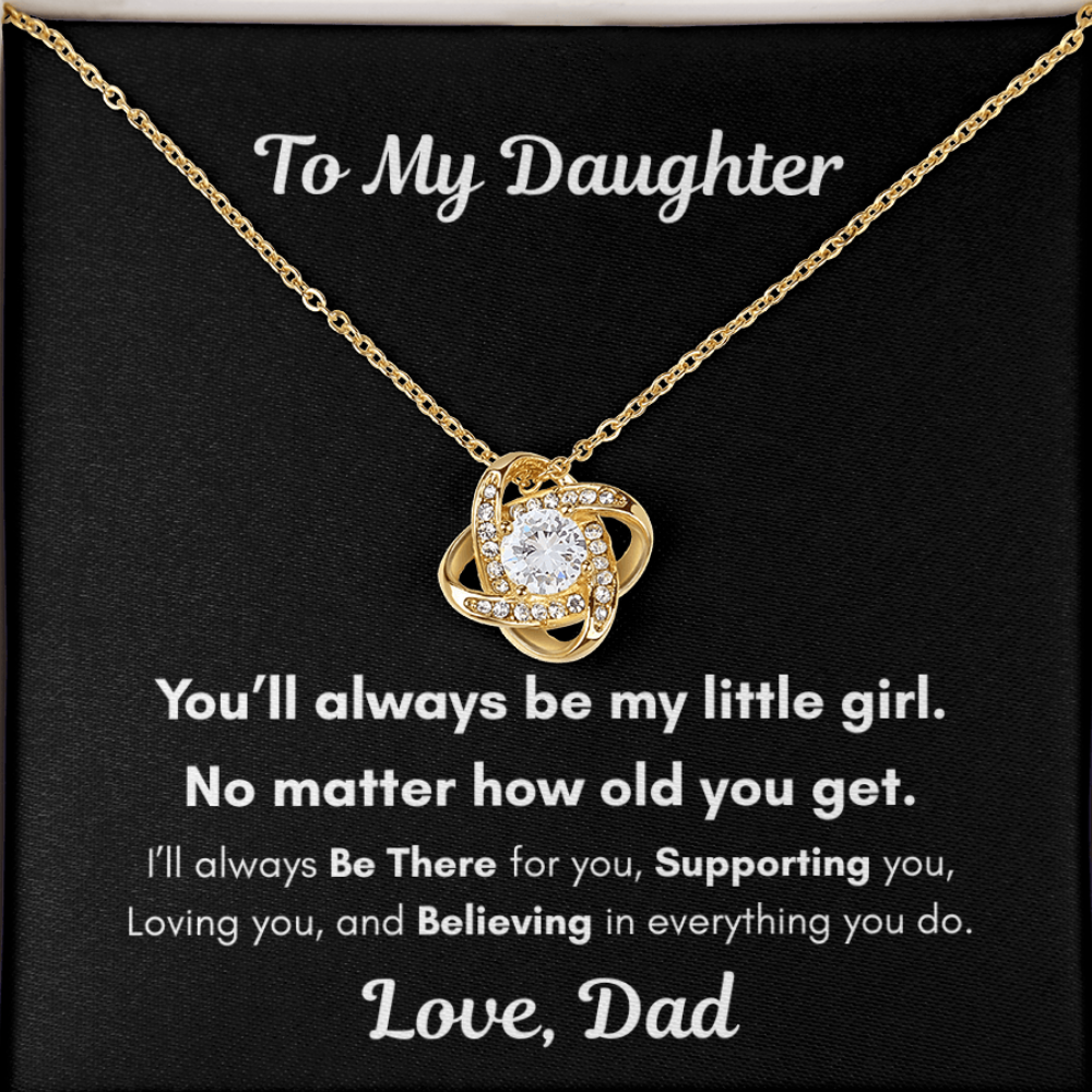 To My Daughter – You'll Always Be My Little Girl Necklace Gift