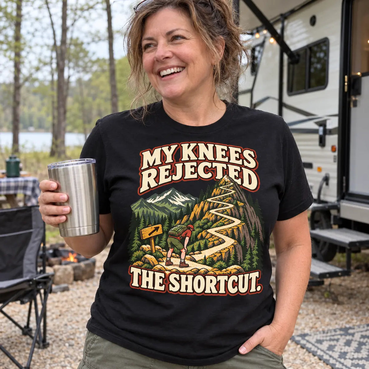 My Knees Rejected the Shortcut — Vintage Hiking Tee